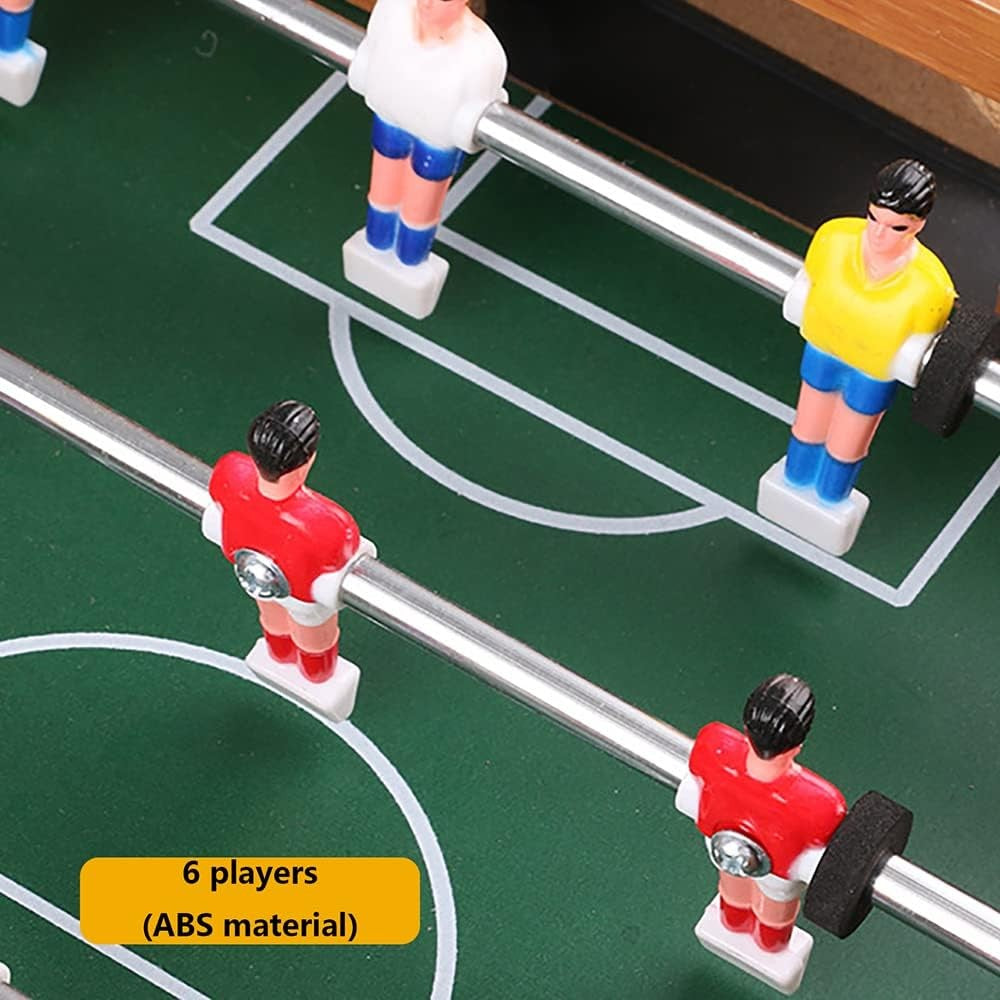 Masa De Fotbal Cu Teren Si 12 Jucatori Cu Tablou Pentru Scor, Din Metal, Lemn Si Abs, Pentru Copii - vivimall.ro