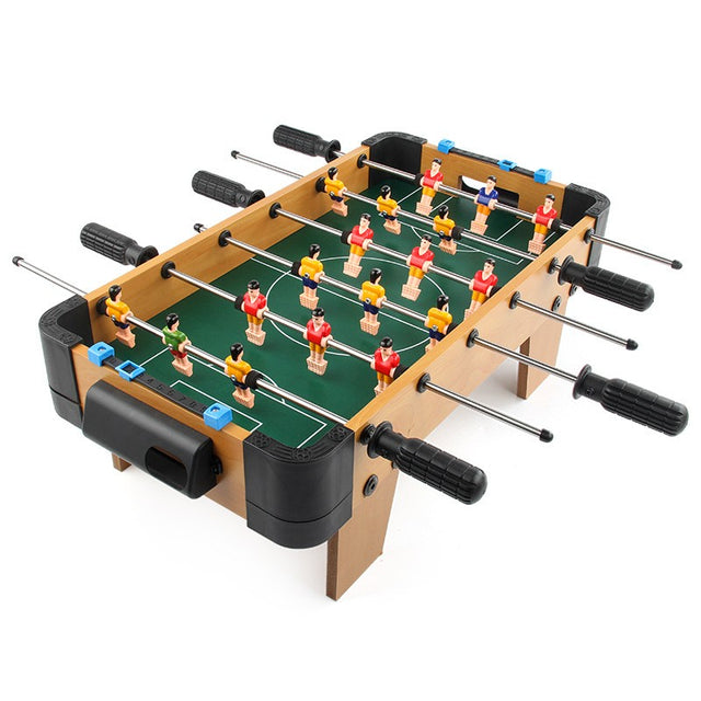 Masa de fotbal cu teren si 18 jucatori Flippy, 6 manere, cu tablou pentru scor, din metal, lemn si ABS, 51 x 44 x 17.5 cm, cu picioare, pentru copii/adulti - vivimall.ro