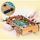 Masa de Fotbal cu Teren si 18 Jucatori Flippy, 6 Manere, cu Tablou pentru Scor, din Metal, Lemn si ABS, 69 x 36.5 x 23 cm, cu Picioare, pentru copii/adulti - vivimall.ro