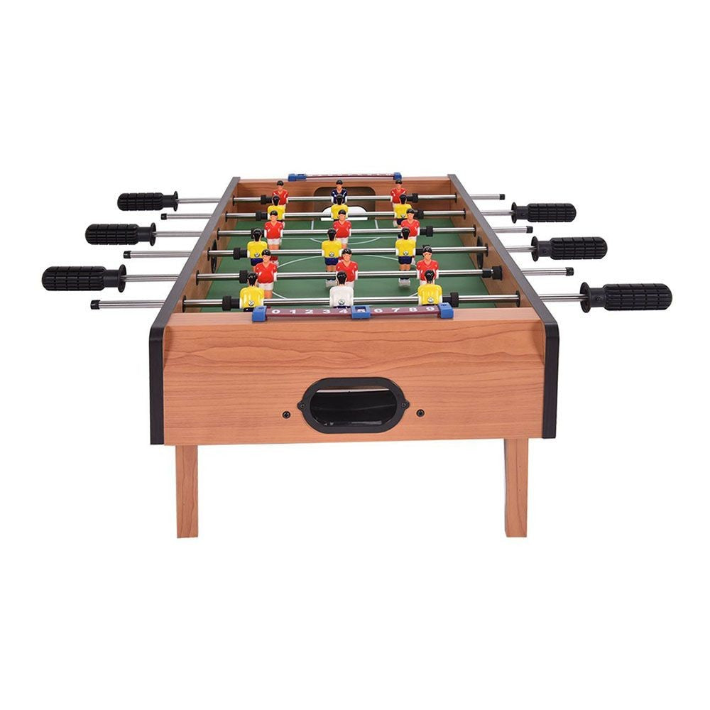 Masa De Fotbal Cu Teren Si 18 Jucatori 6 Manere, Cu Tablou Pentru Scor, Din Metal, Lemn Si Abs, Cu Picioruse, Pentru Copii/Adulti - vivimall.ro