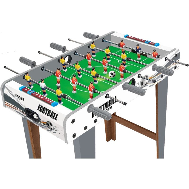 Masa De Fotbal Cu Teren Si 18 Jucatori 6 Manere, Cu Tablou Scor, Din Metal, Lemn Si Abs, Cu Picioare, Design, Pentru Copii/Adulti