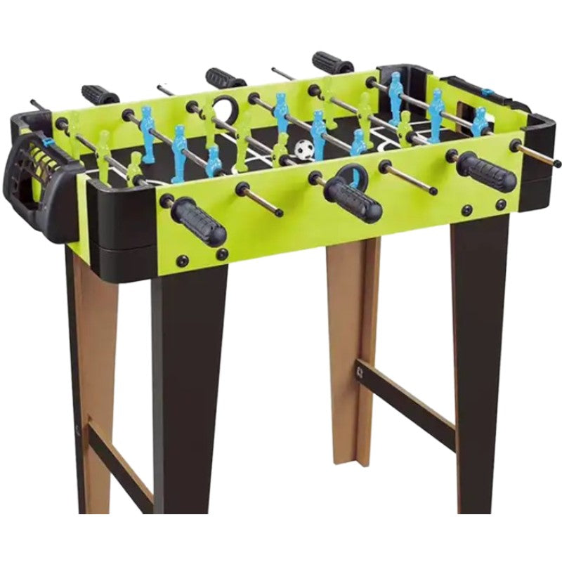 Masa De Fotbal Cu Teren Si 18 Jucatori 6 Manere, Cu Tablou Scor, Din Metal Si Abs, Design, Pentru Copii/Adulti, Verde