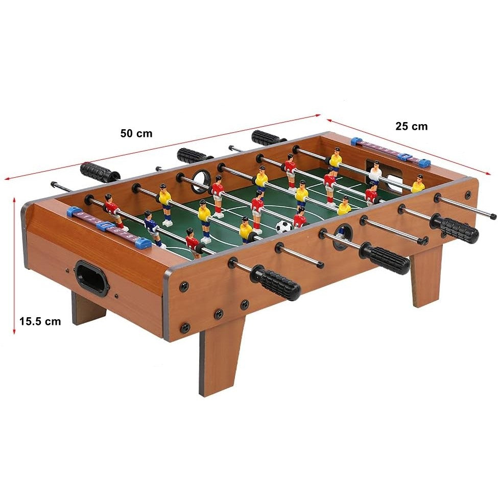Masa De Fotbal Cu Teren Si 18 Jucatori Cu Tablou Pentru Scor, Din Metal, Lemn Si Abs, Pentru Copii - vivimall.ro