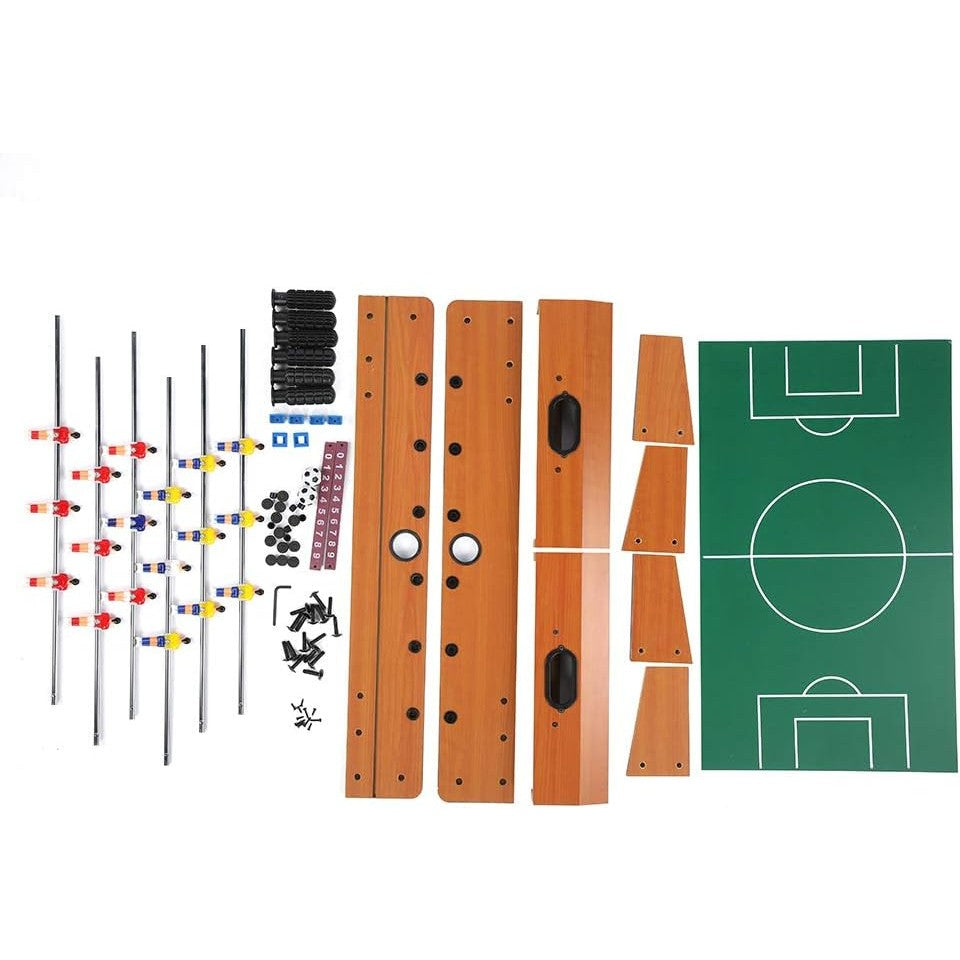 Masa De Fotbal Cu Teren Si 18 Jucatori Cu Tablou Pentru Scor, Din Metal, Lemn Si Abs, Pentru Copii - vivimall.ro