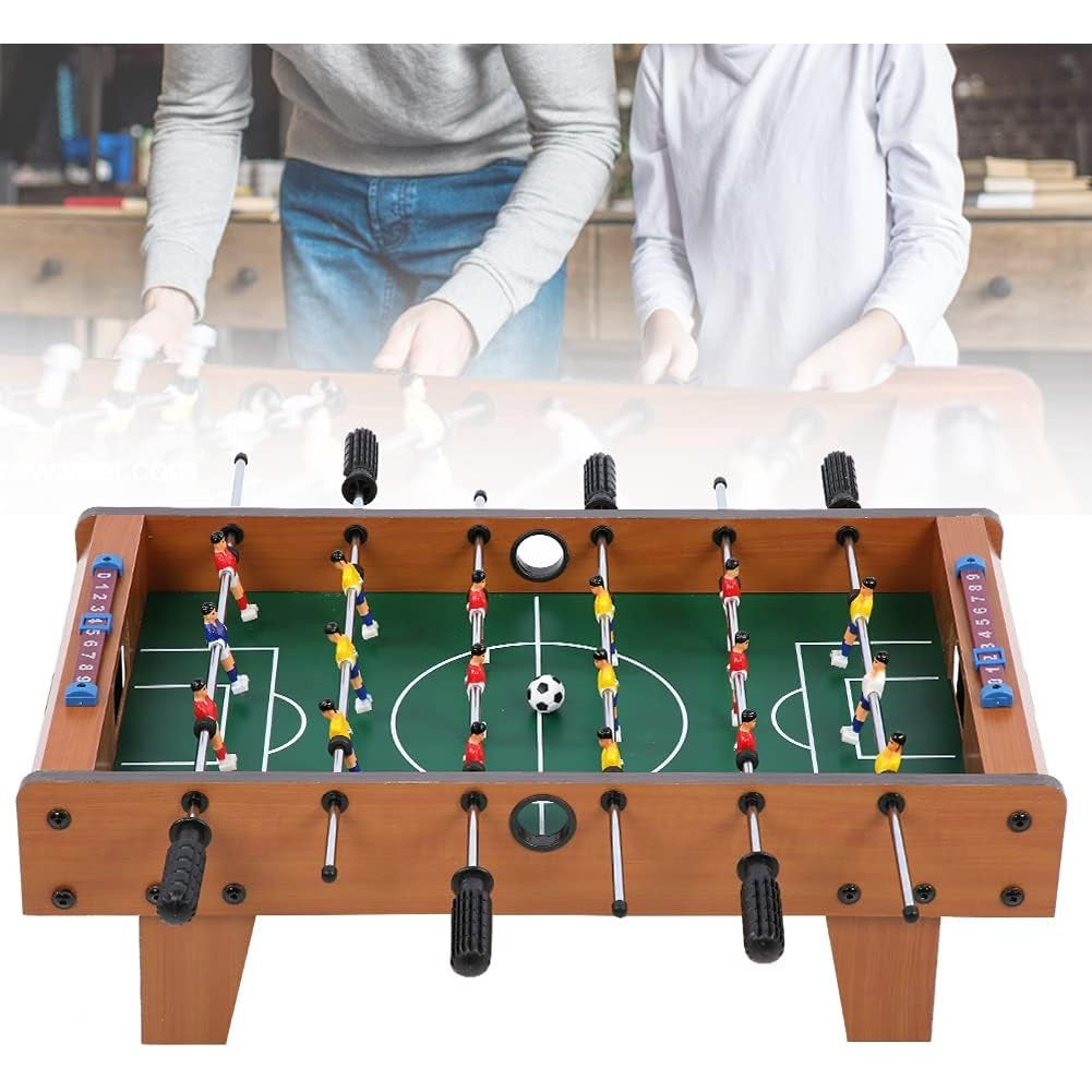 Masa De Fotbal Cu Teren Si 18 Jucatori Cu Tablou Pentru Scor, Din Metal, Lemn Si Abs, Pentru Copii - vivimall.ro