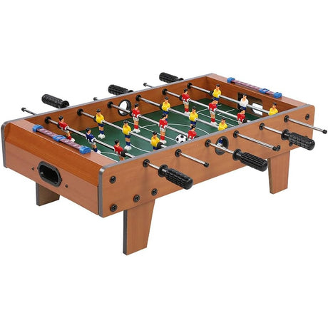 Masa De Fotbal Cu Teren Si 18 Jucatori Cu Tablou Pentru Scor, Din Metal, Lemn Si Abs, Pentru Copii - vivimall.ro