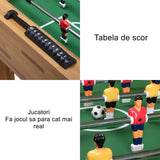 Masa De Fotbal Cu Teren Si 21 Jucatori 8 Manere, Cu Tablou Pentru Scor, Din Metal, Lemn Si Abs, Cu Picioare, Pentru Copii/Adulti - vivimall.ro