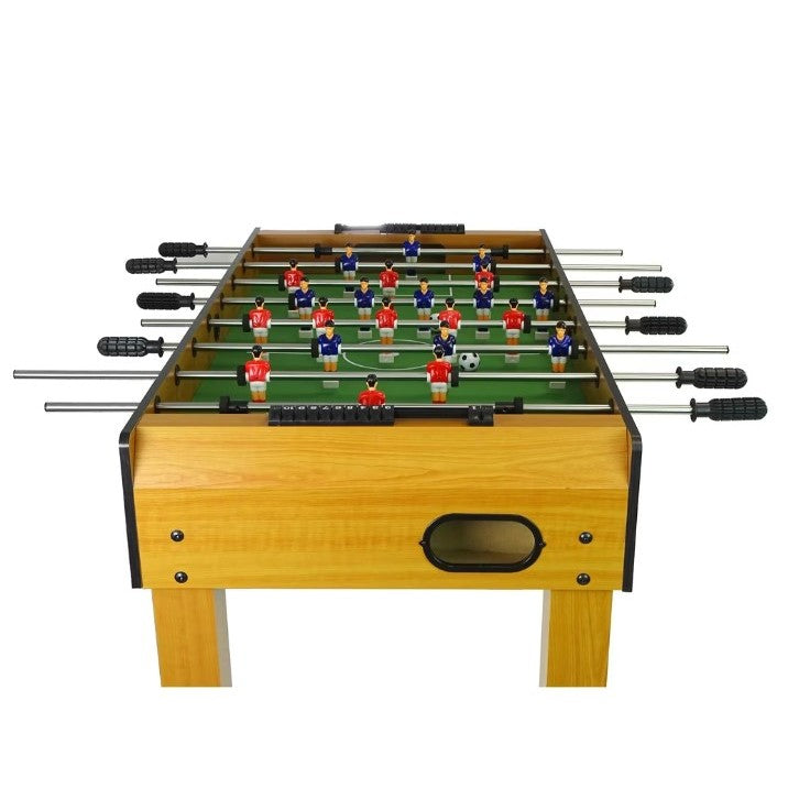 Masa de Fotbal cu Teren si 21 Jucatori Vivimall, 8 Manere, cu Tablou pentru Scor, din Metal, Lemn si ABS, 120 x 61.5 x 81 cm, cu Picioare, pentru copii/adulti - vivimall.ro