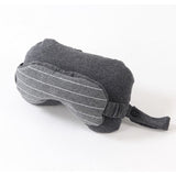 Masca de dormit, Vivimall, 2 in 1, cu Tetiera, din Particule de Spuma si Bumbac, Gri Inchis - vivimall.ro