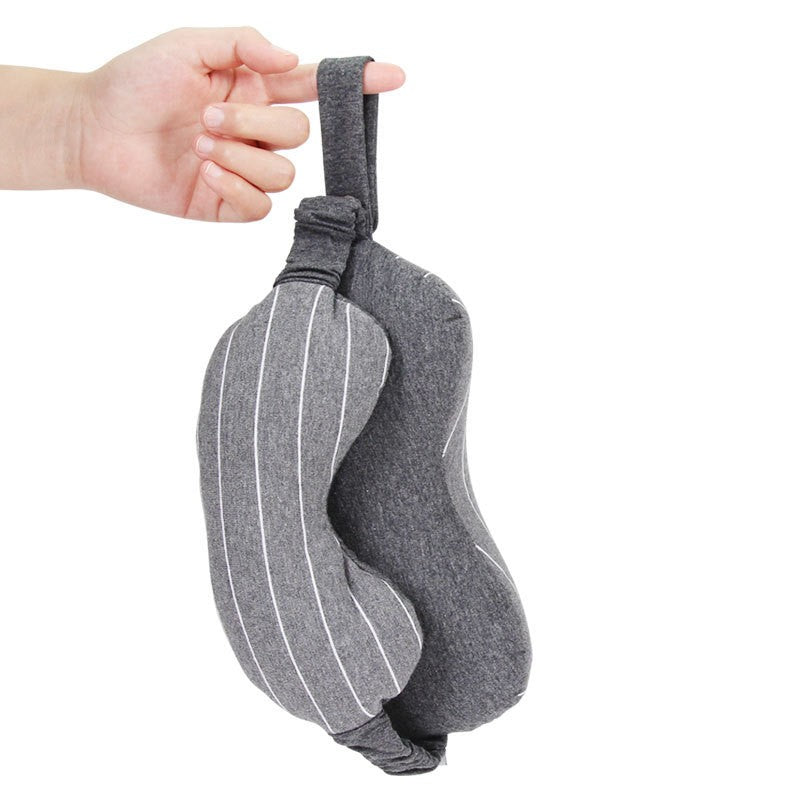 Masca De Dormit, 2 In 1, Cu Tetiera, Din Particule De Spuma Si Bumbac, Inchis - vivimall.ro