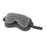 Masca de dormit, Vivimall, 2 in 1, cu Tetiera, din Particule de Spuma si Bumbac, Gri Inchis - vivimall.ro