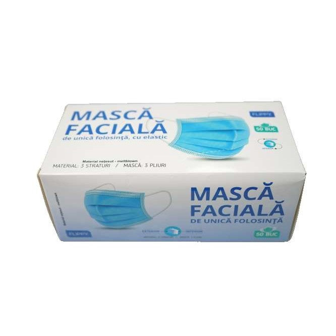 Masca Faciala 3 Straturi Si 3 Pliuri - 1 Bucata