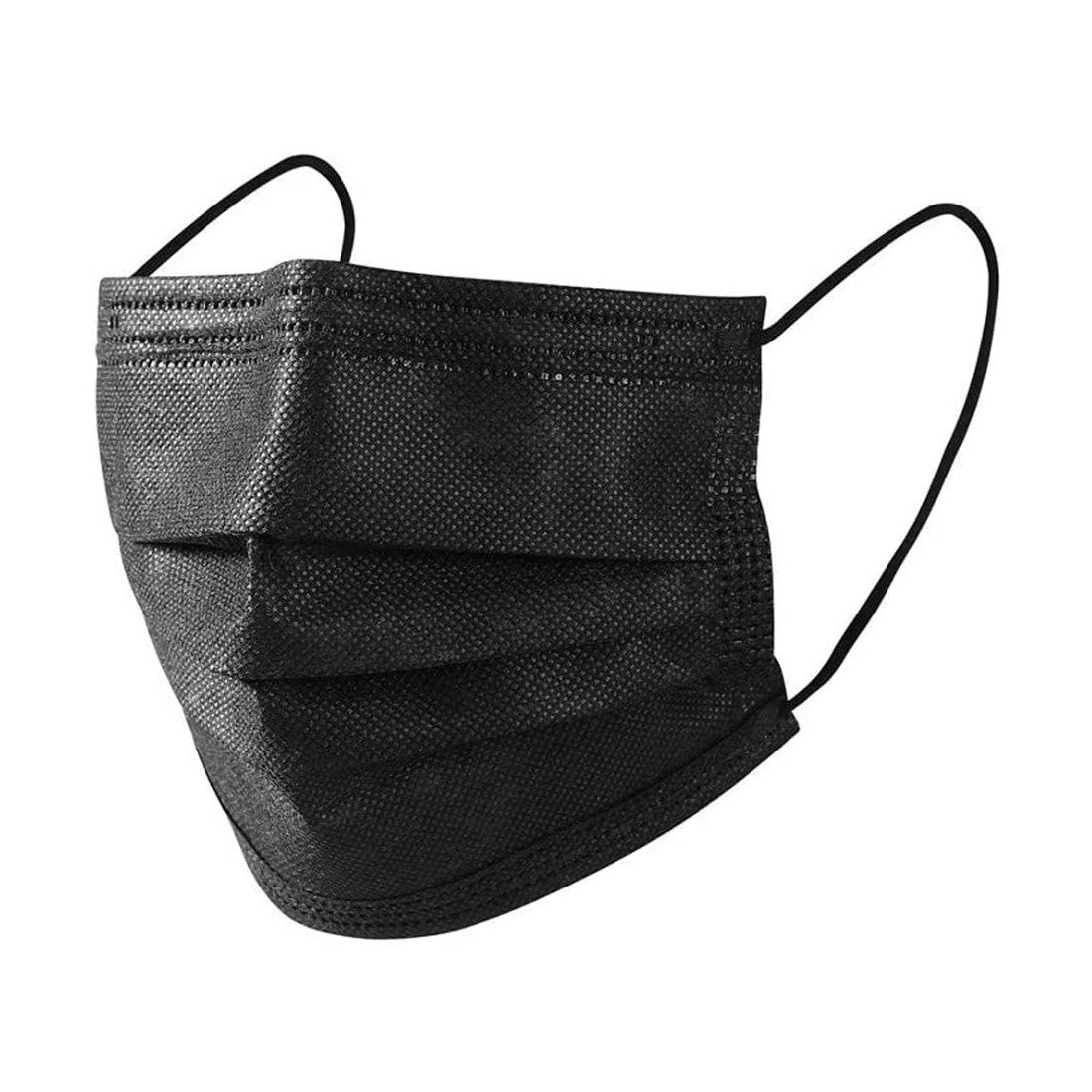 Masca faciala Vivimall, 3 straturi si 3 pliuri - 50 bucati, Negru - vivimall.ro