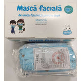 Masca Faciala Pentru Copii, 3 Straturi Si 3 Pliuri, Astra - 1 Bucata