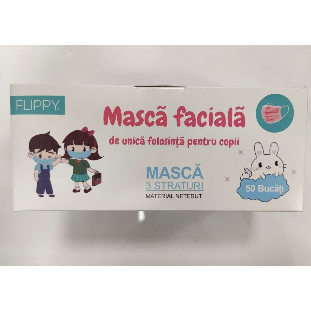 Masca Faciala Pentru Copii, 3 Straturi Si 3 Pliuri, - 1 Bucata