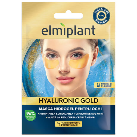 Masca Hidrogel Pentru Ochi, Elmiplant, Hyaluronic Gold - vivimall.ro
