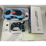 Masinuta Smart, Vivimall, cu Telecomanda si Controller prin Gesturi/Wireless, Lumini/Sunet/Abur, Reincarcabila, 24x12,4x7,1 cm, Statie de Incarcare EV, Albastru/Portocaliu - vivimall.ro