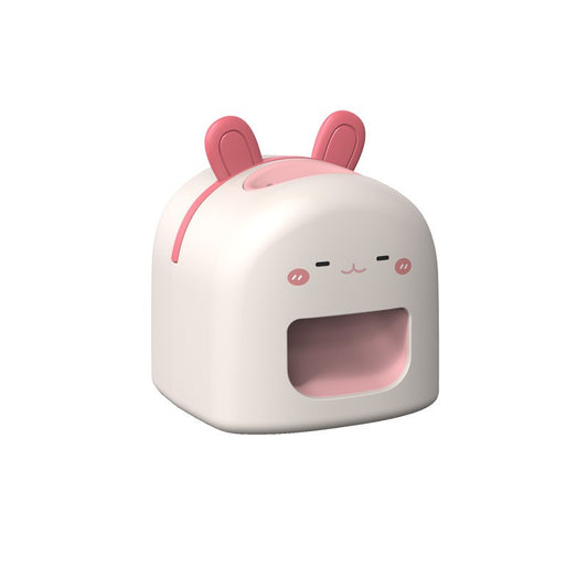 Mașină de Decojit Semințe, Flippy, Mini Deschizător, Model Iepuras, Incarcare USB, 9.7x10x8.6 cm, Alb