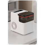 Masina de Facut Gheata, Vivimall, din ABS, 12 kg/24h, Capacitate 500 g, 2 Marimi, Portabil, 39 x 23 x 28 cm, Automata, Alb - vivimall.ro