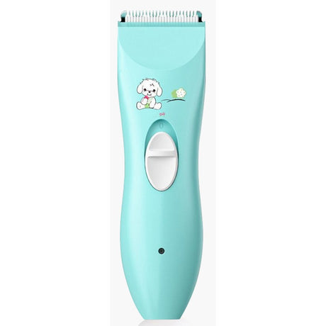 Masina De Tuns Bebelusi si Copii, Vivimall, Lame Cermice si Inox, Fara Fir, Functie Anti Taiere, Silentios, 50 W, Rezistent la Apa, 2 Accesorii, Incarcator USB, Model Ursulet, Albastru deschis - vivimall.ro