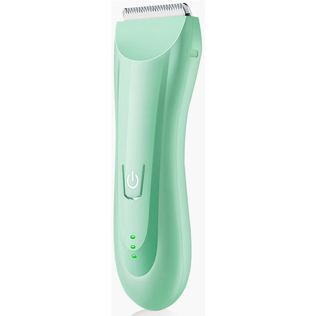Masina De Tuns Bebelusi si Copii, Vivimall, Lame Cermice si Inox, Fara Fir, Functie Anti Taiere, Silentios, 50 W, Rezistent la Apa, 2 Accesorii, Incarcator USB, Verde deschis - vivimall.ro