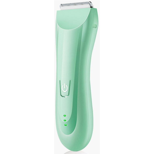 Masina De Tuns Bebelusi si Copii, Vivimall, Lame Cermice si Inox, Fara Fir, Functie Anti Taiere, Silentios, 50 W, Rezistent la Apa, 2 Accesorii, Incarcator USB, Verde deschis - vivimall.ro