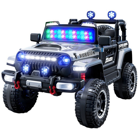Masina Electrica pentru Copii, Off-Road, Conectare Bluetooth, Telecomanda, Tractiune Integrala, Lumina Intermitenta, Baterie 12V 7Ah, Resigilat - vivimall.ro