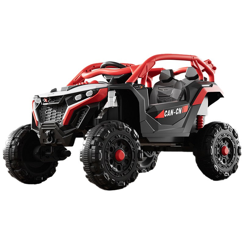 Masina Electrica Pentru Copii, Tip Buggy/Utv Off-Road Dual Drive, Conectare Bluetooth, Telecomanda, Lumina Intermitenta Si Muzica, Baterie 380*2, 6V 7Ah, Rosu