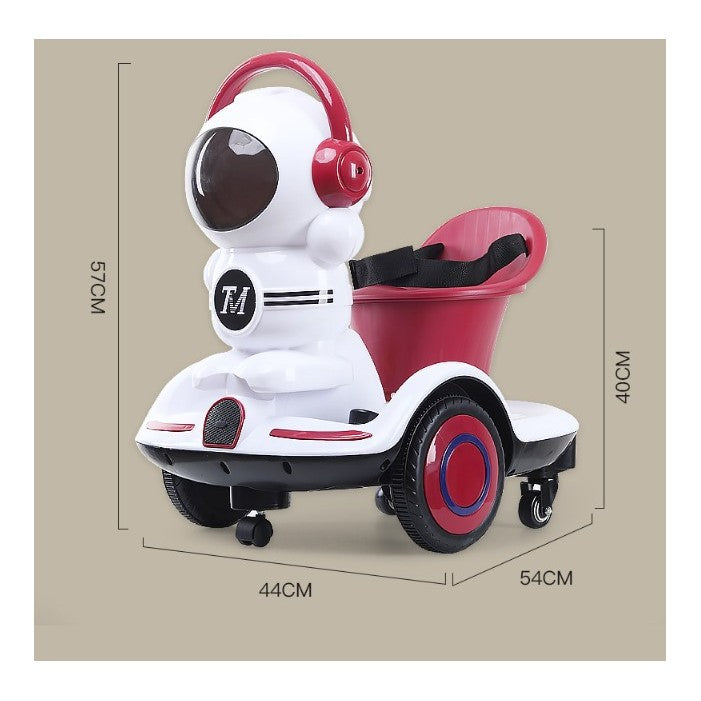 Masinuta Electrica Cu Telecomanda Pentru Copii, Roti Spate Rotire 360, Curea Siguranta, Lumini Si Sunete, Self Control Si Prin Telecomanda, Cu Pedale De Acceleratie Si Frana - vivimall.ro