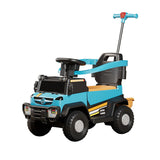Masinuta Electrica, Pe 4 Roti, Cu Telecomanda Si Maner Detasabil, Cos De Depozitare, Lumini Led Si Muzica, +1 An, Greutate Portanta 40 Kg - vivimall.ro