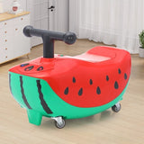 Masinuta pentru Copii, Vivimall, Model Pepene Rosu, 4 Roti, Anti-Rasturnare, 1-3 Ani, Impingere, Rosu/Verde - vivimall.ro