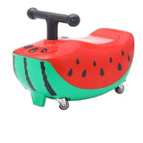 Masinuta pentru Copii, Vivimall, Model Pepene Rosu, 4 Roti, Anti-Rasturnare, 1-3 Ani, Impingere, Rosu/Verde - vivimall.ro