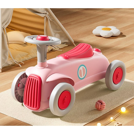 Masinuta Ride-On Vivimall, cu Sistem Anti-Rasturnare, Claxon pe Volan, 1-6 Ani, 60 x 28 x 34 cm, Roz - vivimall.ro