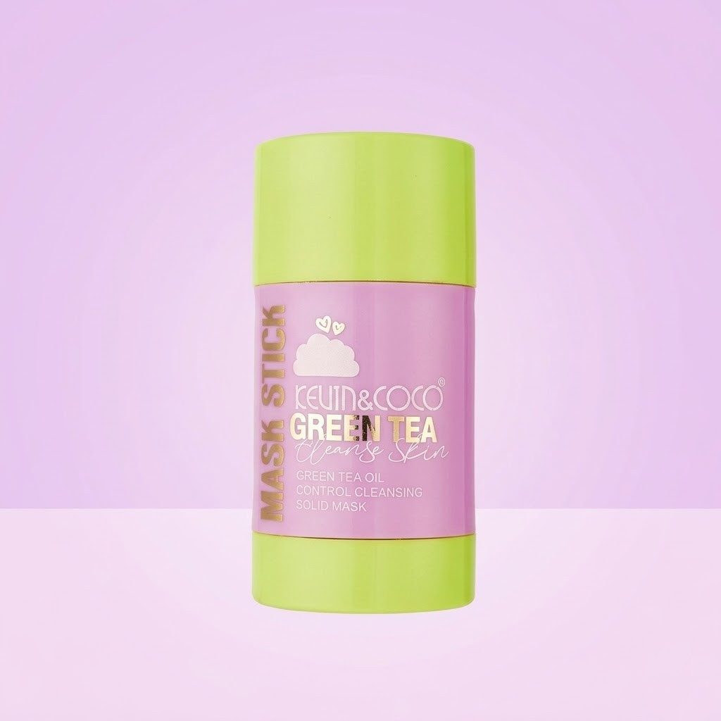 Masca Tip Stick, Kevin&Coco, Green Tea, 7.6x3.9x3.9cm, Roz - vivimall.ro