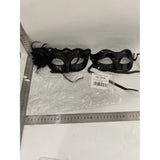 Set 2 Masti de Cuplu, Flippy, pentru Carnaval, Bal Mascat, Marime Universala, Model Floare Laterala si Margele, Model Clasic Fluture, Negru