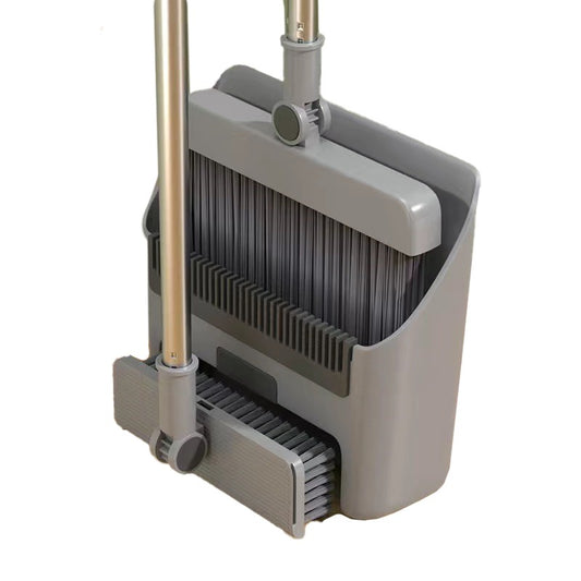 Matura Perie si Faras cu Coada Flippy, Set 3 in 1, cu Dinti de Pieptene pentru Curatare Matura, rotativ, pliabil, detasabil, Otel inoxidabil si Polipropilena, Gri inchis