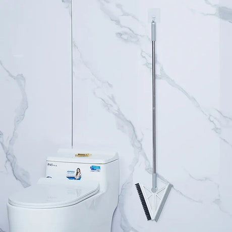 Matura Telescopica, Flippy, cu Doua Capete - Perie/Racleta 23 cm, Lungime 110 cm, din Plastic/Otel/Silicon, Gri