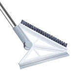 Matura Telescopica, Flippy, cu Doua Capete - Perie/Racleta 23 cm, Lungime 110 cm, din Plastic/Otel/Silicon, Gri