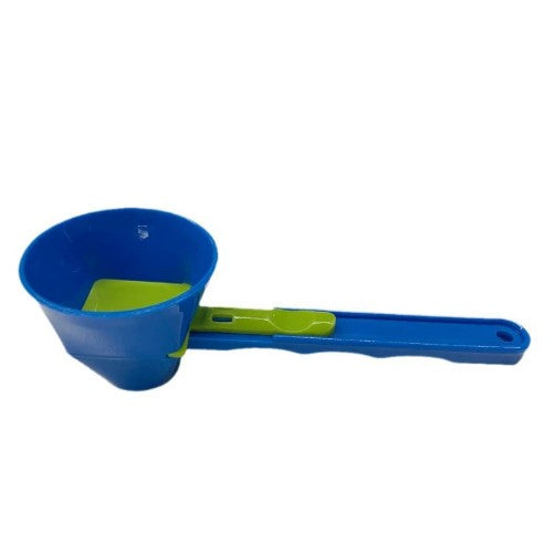 Lingura pentru Proteine, Vivimall, Lingura cu Palnie Culisanta, Lingura Dozator pentru Lapte Praf si Suplimente, 12.5 cm, Albastru - vivimall.ro