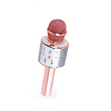 Microfon Karaoke, Pentru Copii, Bluetooth, Boxa Incorporata, Compatibil Cu Orice Smartphone, Acumulator Integrat, Multifunctional, Rose Gold - vivimall.ro
