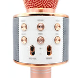 Microfon Karaoke, Pentru Copii, Bluetooth, Boxa Incorporata, Compatibil Cu Orice Smartphone, Acumulator Integrat, Multifunctional, Rose Gold - vivimall.ro