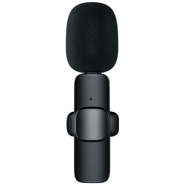 Set complet microfon lavalieră wireless: 1 microfon și 1 receptor Type-C negru