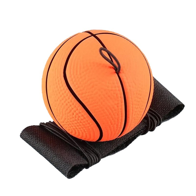 Minge saltăreață hiperelastică Space Moon Ball portocalie, diametru 66 mm, vedere frontală
