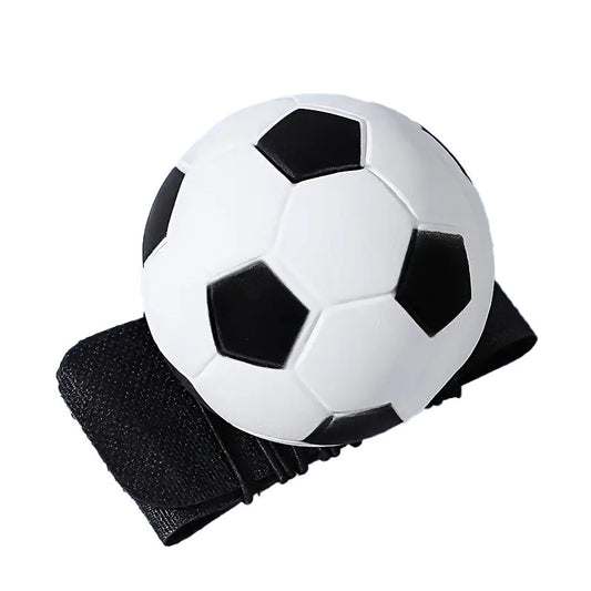 Minge Saltareata Hiperelastica, Vivimall, Model Minge de Fotbal cu Fixare de Mana, Space Moon Ball foarte Elastica, Antistress pentru Copii, Diametru 66 mm, Alb Negru - vivimall.ro