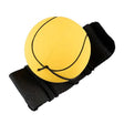 Minge saltăreață hiperelastică Space Moon Ball galben 66 mm, vedere frontală, jucărie antistres pentru copii