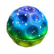 Minge saltăreață hiperelastică Space Moon Ball 66 mm verde, vedere frontală, jucărie antistres pentru copii