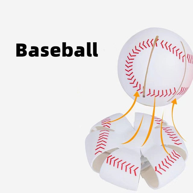 Minge UFO baseball Flippy cu deformare, diametru 8 cm, 3 ani +, interactiva, minge magică OZN zburator, minge zburătoare, Alb - vivimall.ro