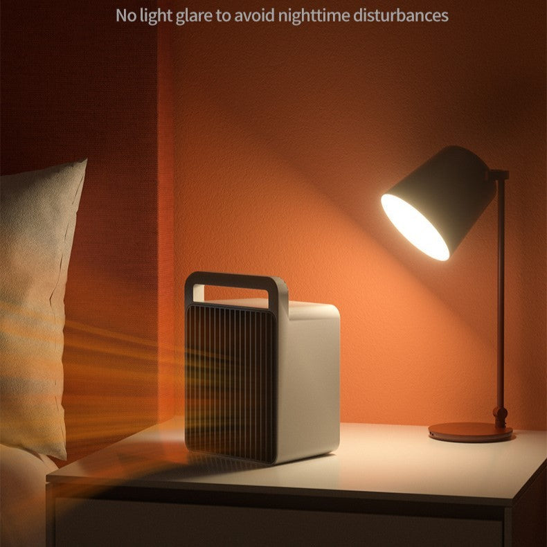 Mini Aeroterma, Flippy, Mini Radiator Electric, Putere 900 W, Buton cu 2 Trepte de Temperatura, Inchidere Automata, cu Maner de Prindere, 15x10.3x21 cm, Alb/ Negru