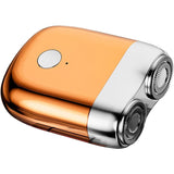 Mini Aparat De Ras Electric, Din Abs Cu Fibra De Carbon, Portabil, Cap Rotativ Detasabil Cu 2 Lame De Otel, Rezistent La Apa, Incarcare Type-C, Autonomie 45 Min - vivimall.ro