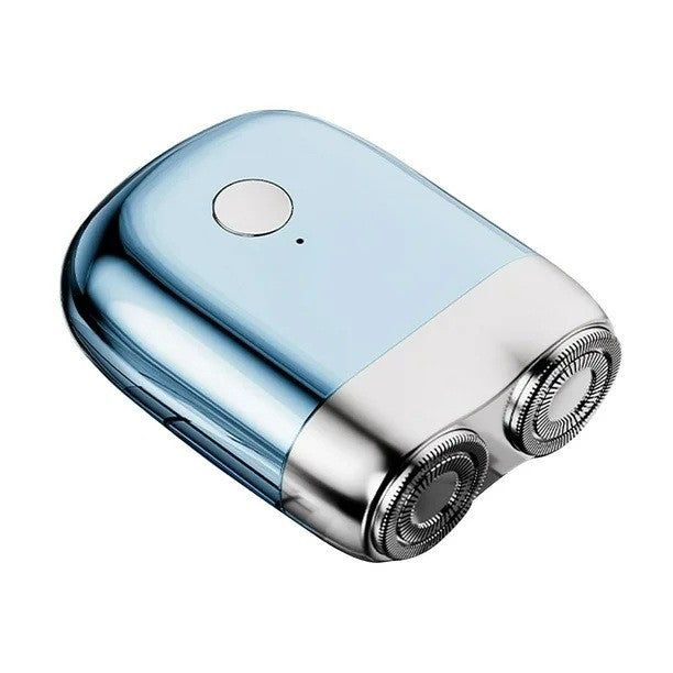 Mini Aparat De Ras Electric, Din Abs Cu Fibra De Carbon, Portabil, Cap Rotativ Detasabil Cu 2 Lame De Otel, Rezistent La Apa, Incarcare Type-C, Autonomie 45 Min - vivimall.ro